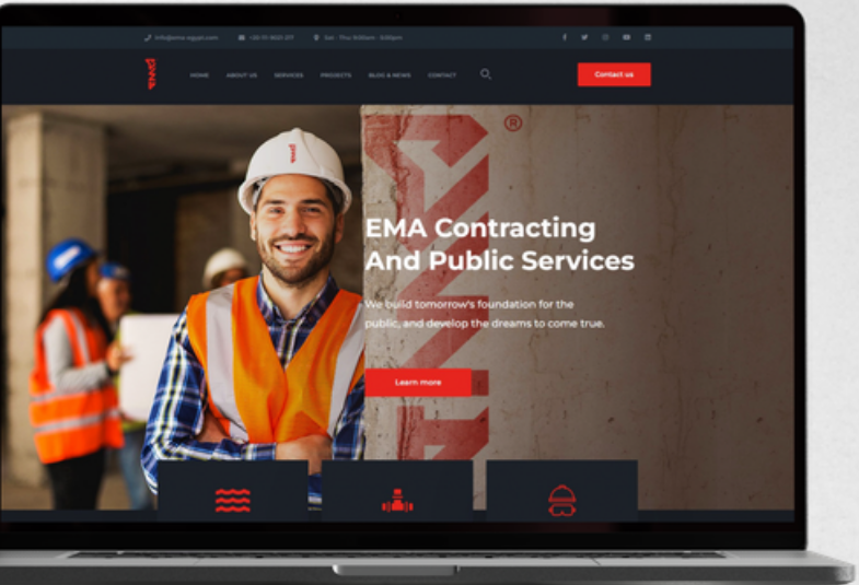 Screenshot of the Contracting & public services website